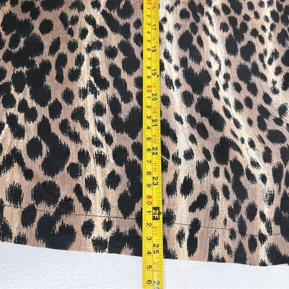 Vintage QuoSilk Animal Print Silk Short Sleeve Round Neck Blouse Women Large - Picture 10 of 11
